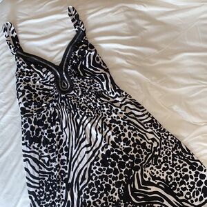 *Lane Bryant Animal Print Maxi Dress with Beading Sz 22/24